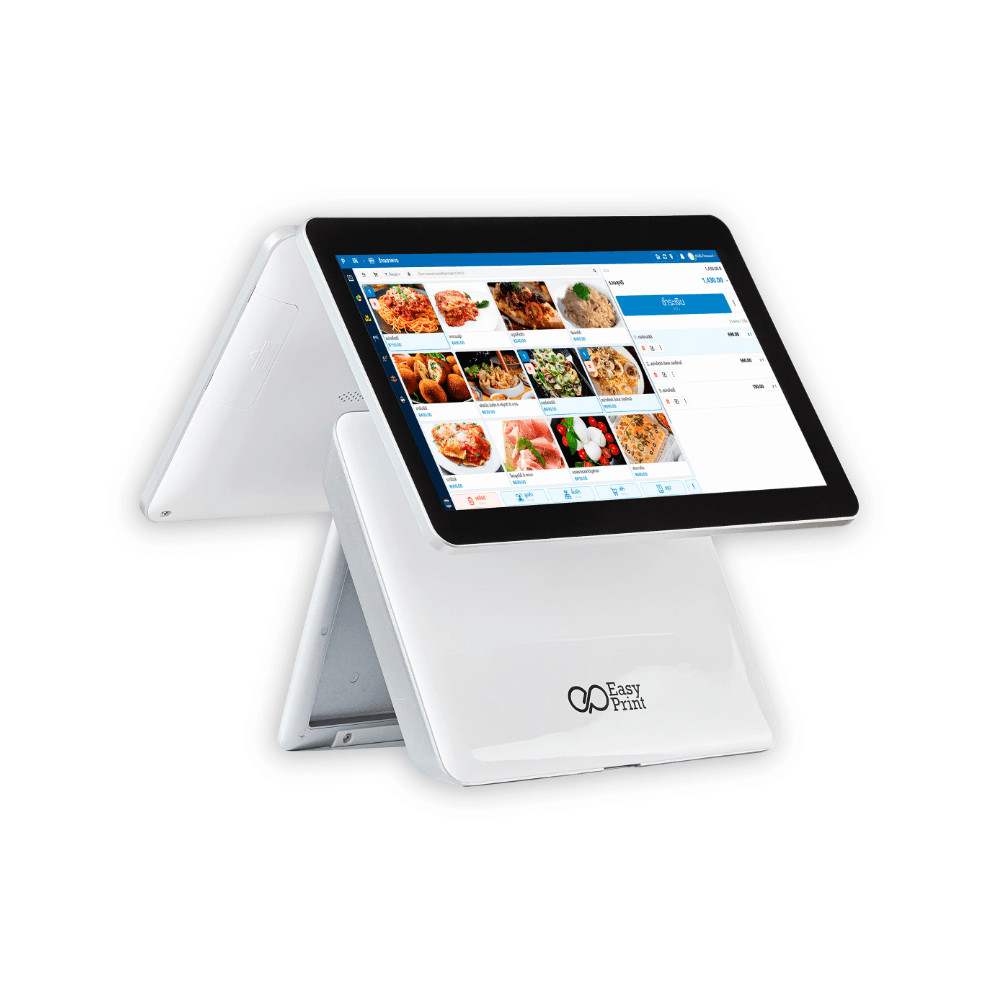 เครื่อง POS EASYPRINT ระบบ WINDOWS W5 I3 PLUS สีขาว (2 หน้าจอ)_1